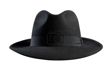 Photo for Black Vintage hat isolated on white background - Royalty Free Image