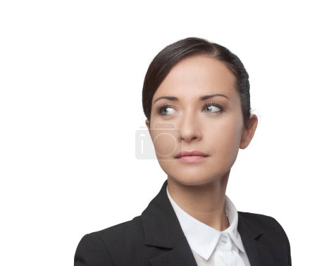 Photo for Charming business woman looking away close-up portrait. - Royalty Free Image