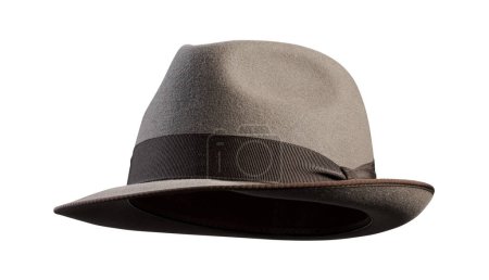 Téléchargez les photos : Chapeau vintage brun isolé sur fond blanc - en image libre de droit