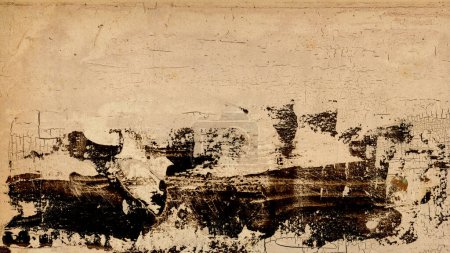 Téléchargez les photos : Rough ruined surface with paint and cracks, abstract background - en image libre de droit
