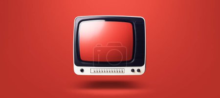 Foto de Vintage TV analógica con pomos, concepto de electrónica vintage - Imagen libre de derechos
