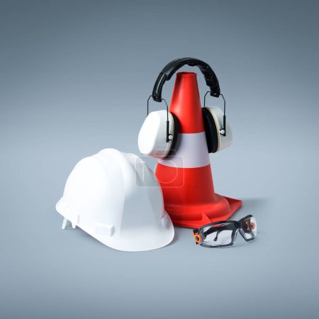 Photo for Safety at work: personal protective equipment for construction workers - Royalty Free Image