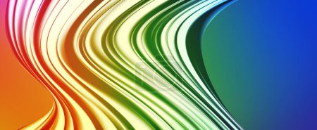 Foto de Ondas de arco iris multicolor de superficie suave, fondo abstracto - Imagen libre de derechos