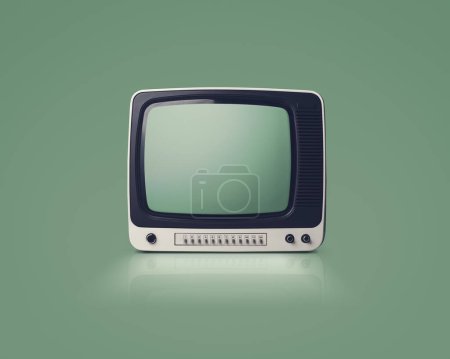 Téléchargez les photos : Télévision analogique vintage avec boutons, concept électronique vintage - en image libre de droit