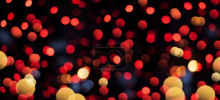 Foto de Coloridas luces bokeh brillantes fondo, celebración y festividad concepto - Imagen libre de derechos