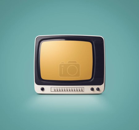 Foto de Vintage TV analógica con pomos, concepto de electrónica vintage - Imagen libre de derechos