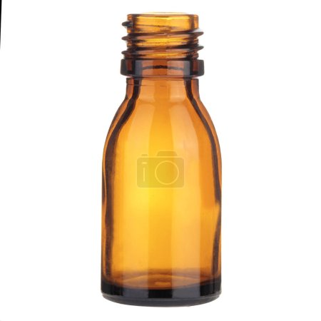 Offene Medizin-Flasche aus Bernsteinglas