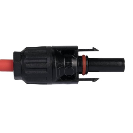 MC4 solar panel connector, Connector on Red Cable with Locking Hooks.