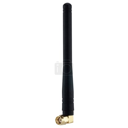 Wireless Router Antenna Isolated on White.