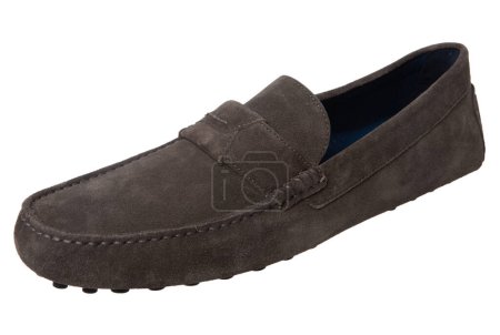 Classic Suede Mens Loafer, Dark Brown