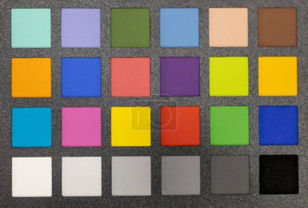 Colorful Sampler of Textured Squares. Color checker
