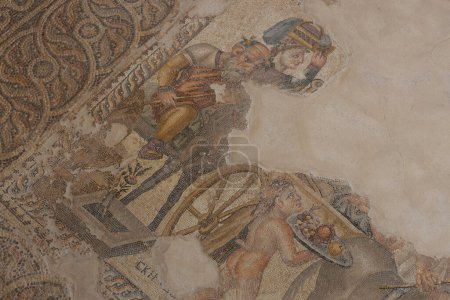 Foto de Representación de mosaico antiguo restaurado. Museo Arqueológico de los Paphos - Imagen libre de derechos