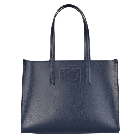 Marineblaue elegante Handtasche, isoliert
