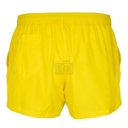 Yellow Swim Shorts Back View.