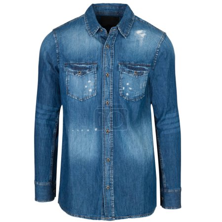 Front View of Denim Shirt