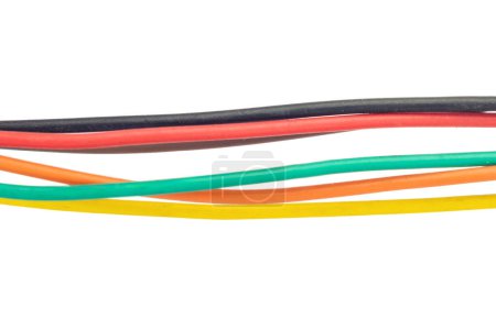 Horizontal Multi-colored Electrical Wires