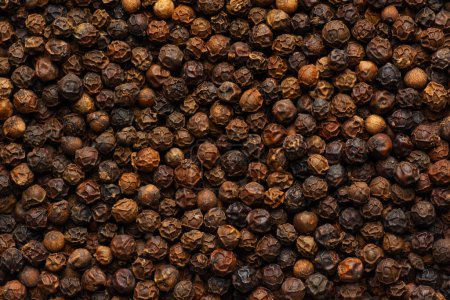 Photo for Black pepper grains as background close up - Royalty Free Image