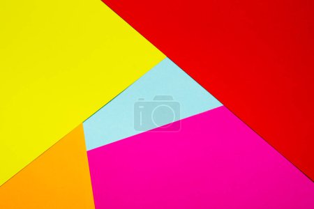 Photo for Texture background of fashionable pastel color with top view, minimal concept, flat lay: blue, green, red, yellow and pink. - Royalty Free Image