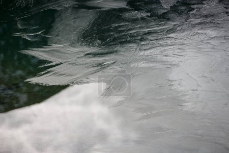 Photo for Ice on the lake Plansee , Tyrol, Austria. Drone photo - Royalty Free Image