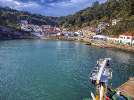 Vue du village de pêcheurs de Tazones dans les Asturies, Espagne. Europe.
