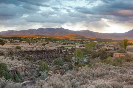 Photo for Arroyo Hondo, Taos County, New Mexico at sunset in summer - Royalty Free Image