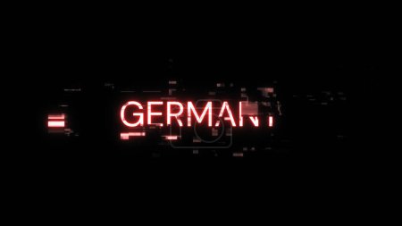 Photo for 3D rendering Germany text with screen effects of technological failures. Spectacular screen glitch with various kinds of interference - Royalty Free Image