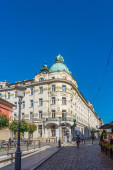 LJUBJANA, SLOVENIA - NOVEMBER 05.2022: Magnificent architectural Grand Hotel Union building in the capital of slovenia Poster #625127104