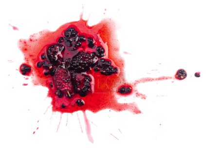 Photo for Smashed Mulberry isolated on white background - Royalty Free Image