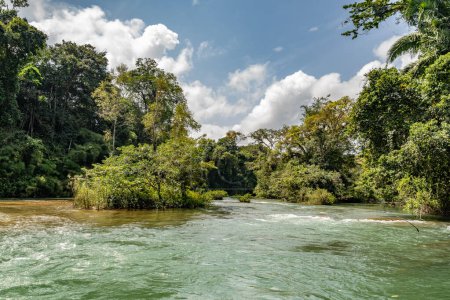 Paisaje del río Usumacinta, frontera geográfica internacional entre México y Guatemala.