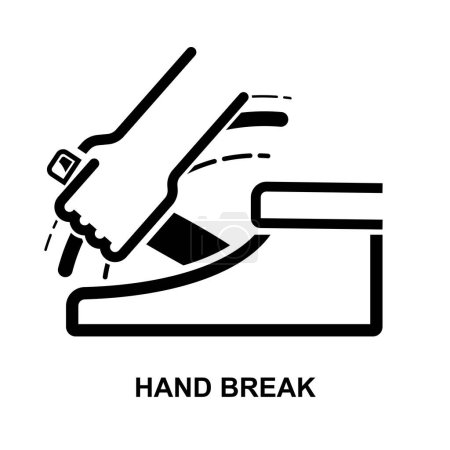 Ilustración de Hand break icon isolated on white background vector illustration. - Imagen libre de derechos