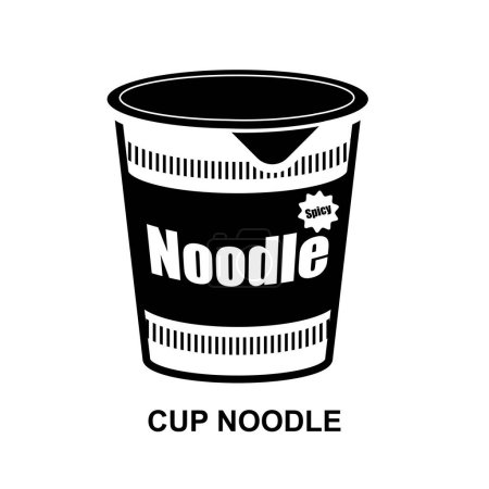 Ramen instant cup noodle icon isolated on background vector 