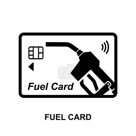 Illustration for Fuel card card icon isolated on background  vector illustration. - Royalty Free Image