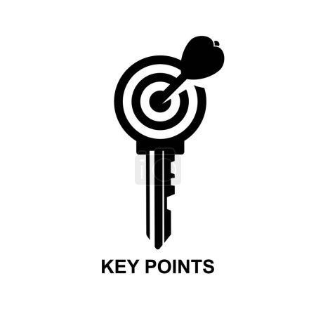 Illustration for Key point icon isolated on background vector illustration. - Royalty Free Image