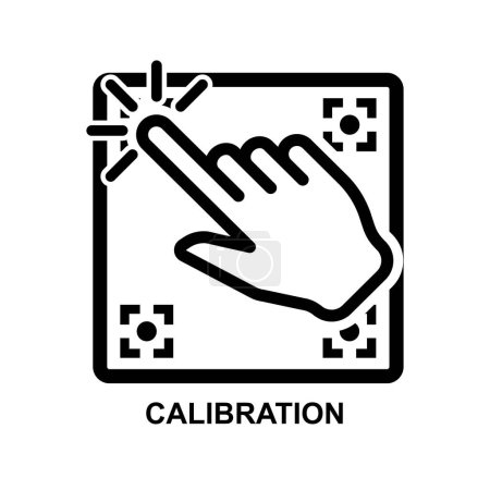 Calibration display icon isolated on background vector illustration.