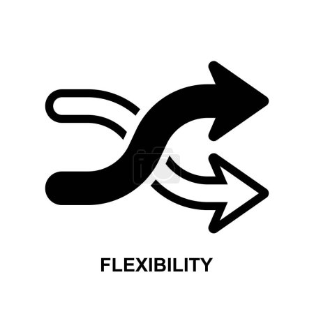 Flexibilitätssymbol isoliert auf Hintergrundvektorillustration.