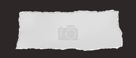 Ilustración de Agujero rectangular rasgado y rasgado en papel negro con sombra suave sobre fondo cuadrado para texto o anuncio. Ilustración vectorial. - Imagen libre de derechos