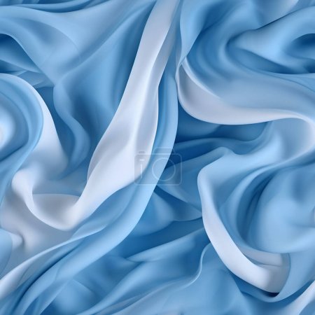 Photo for Chiffon blue textile cloth texture seamless - Royalty Free Image
