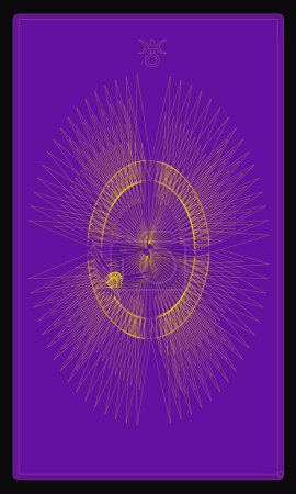 Ilustración de Diseño posterior de la tarjeta del tarot, La energía de Urano - Imagen libre de derechos