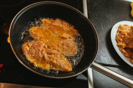 Photo for Close-up of making schnitzel - Royalty Free Image
