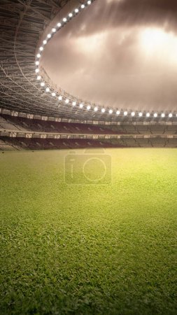 Téléchargez les photos : Herbe à l'intérieur du stade de football - en image libre de droit