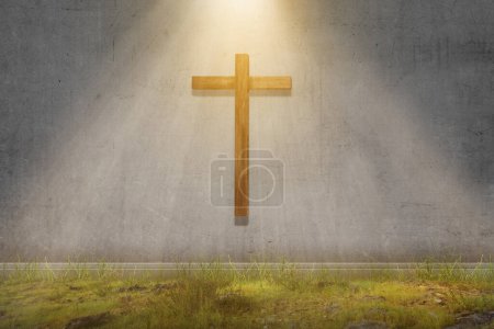 Christian Cross z dramatycznym tle nieba