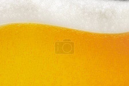 Téléchargez les photos : Vue rapprochée de la bière avec mousse blanche - en image libre de droit