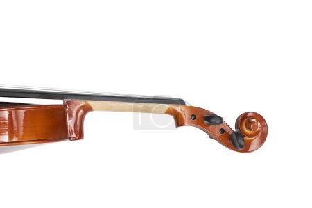 Photo for Violin orchestra musical instrument isolated over white background - Royalty Free Image