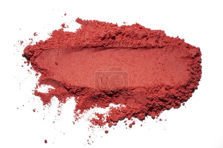 Photo for Closeup view of red Holi powder isolated over a white background. Holi festival concept - Royalty Free Image