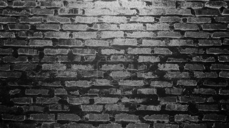 Photo for Closeup view of the black brick wall pattern for texture background - Royalty Free Image