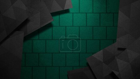 Photo for Mockup dark abstract graphic design shape for background, monochrome mosaic material template. Modern art design concept - Royalty Free Image