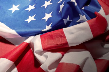 Foto de Closeup view of the American flag. 4th of July concept - Imagen libre de derechos
