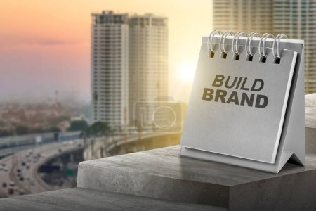 Foto de Reminder with build brand text. Build brand concept - Imagen libre de derechos