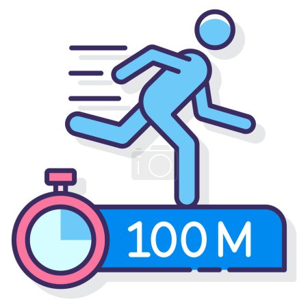 Illustration for Running icon. simple illustration. running vector icon for web - Royalty Free Image