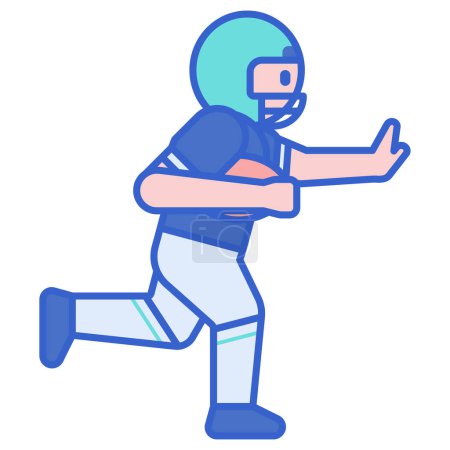 Illustration for Football player icon, vector illustration - Royalty Free Image
